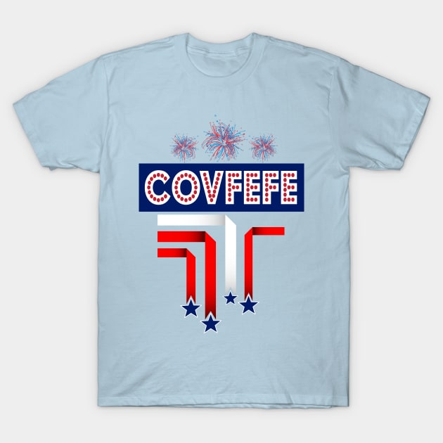 Covfefe Trump for 4th of July Celebration T-Shirt by Xeire